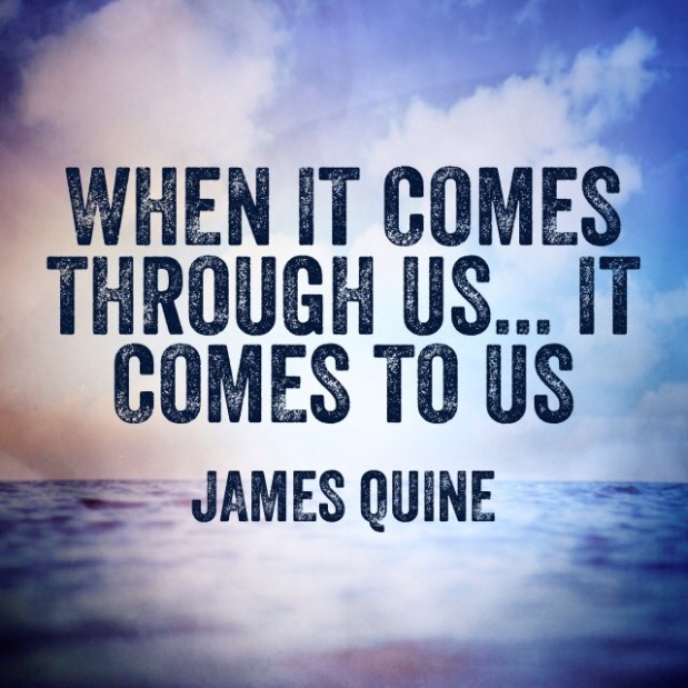 When it comes through&nbsp;us…