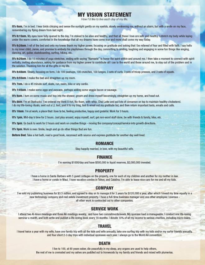 James' Vision Statement